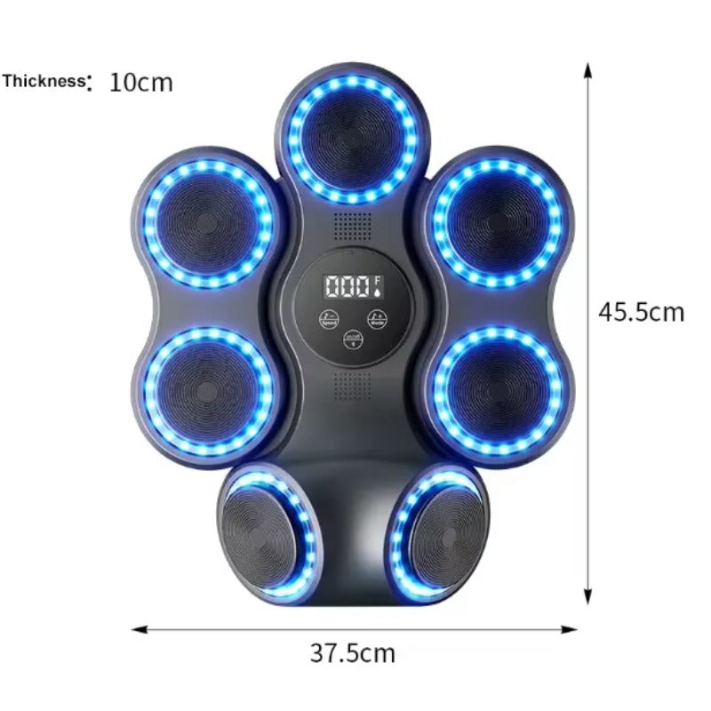 Máquina de Boxeo Musical Inteligente Bluetooth 9 Velocidades para Pared